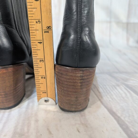 Wolverine 1000 Mile W00844 Women 7.5 Black Leather Block Heel Ankle Bootie Boot - Picture 5 of 10